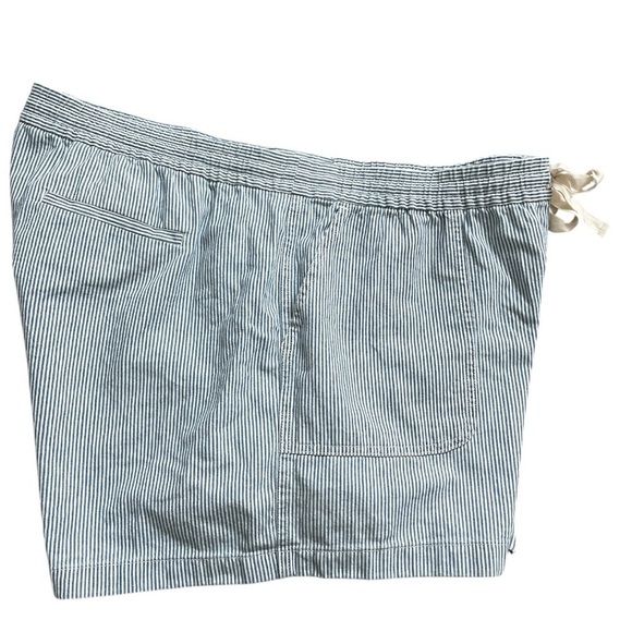 J. Crew Point Sur Seaside Short Pull On Cotton 3” Blue & White Stipe XXL - Picture 2 of 8